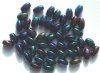 50 9x5mm Metallic Navy AB 6-Sided Ovals